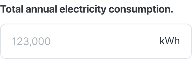Input Annual Electricity Consumption (kWh)